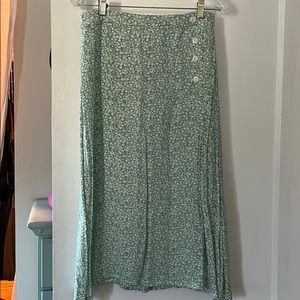 Faithfull the brand mint green midi skirt 6 medium